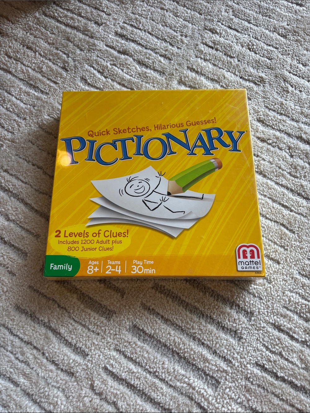 Mattel Pictionary Game Box - Yellow